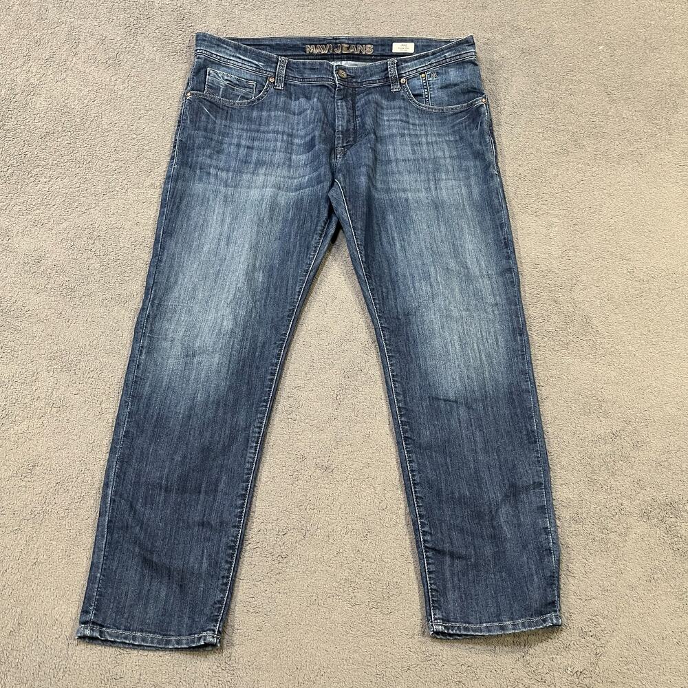 Mavi Jeans Jake Regular Rise Slim Leg Blue Denim Stretch Pants Men's Size 40x30